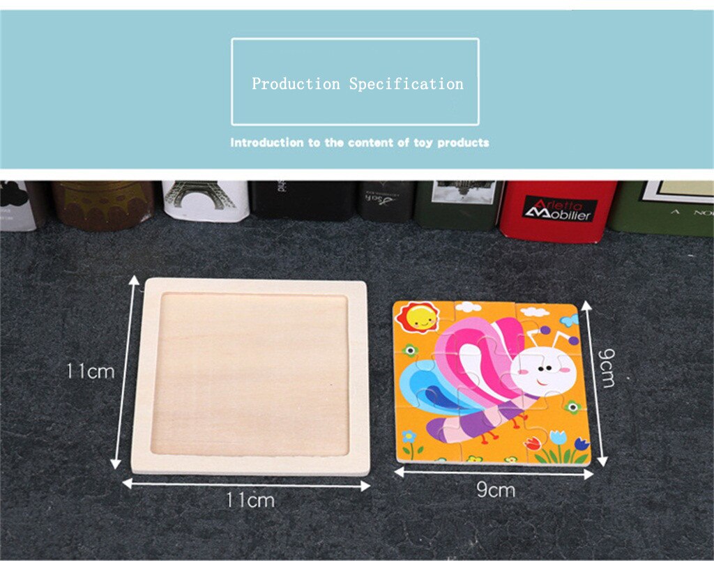 Intelligence Kids Toy Wooden Puzzle box for Children Baby Jigsaw Cartoon Animal/Traffic Puzzles Education And Learning Toys