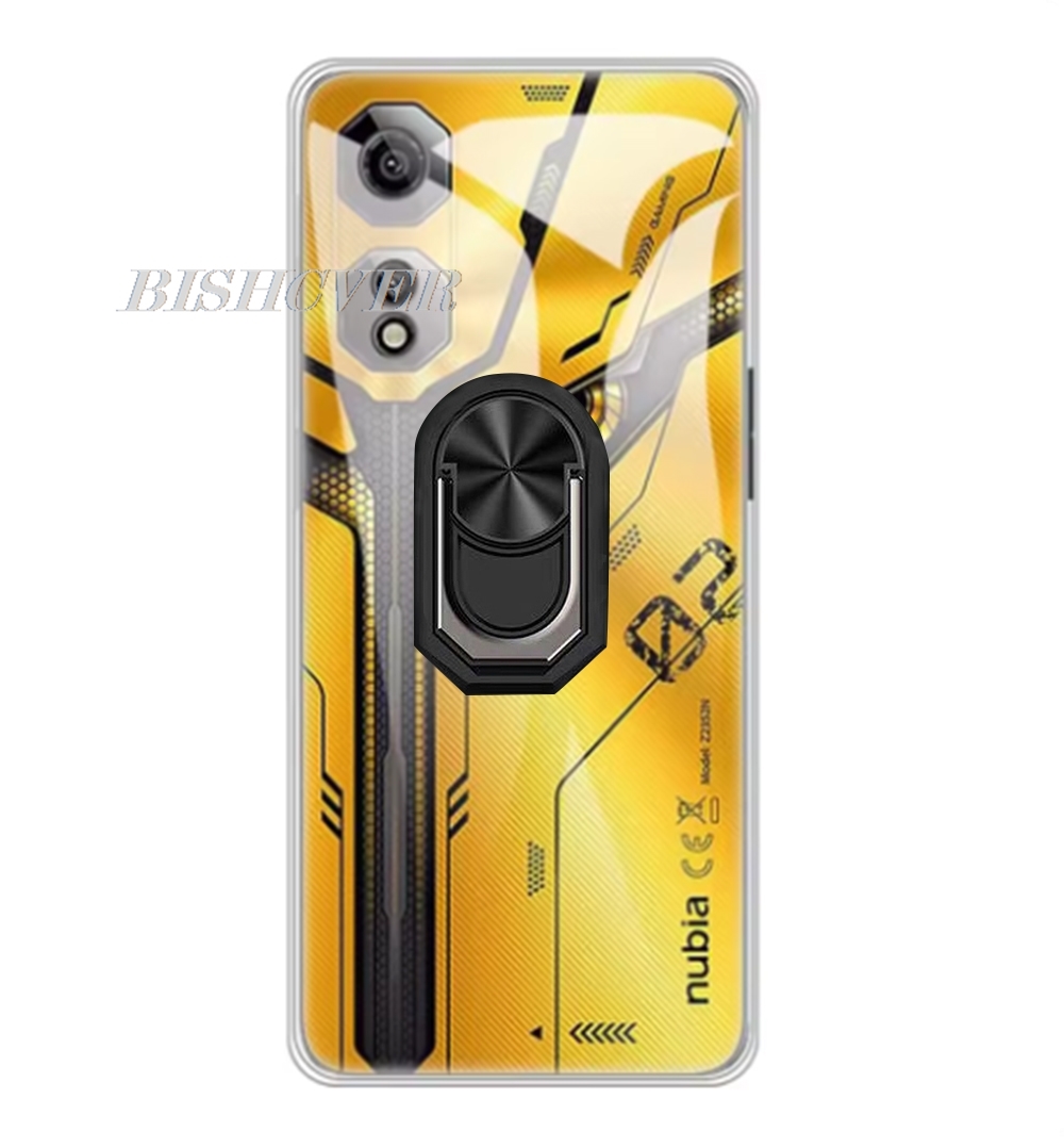 Magnettelefoncover til zte nubia neo 2 5g 6.72 " neo 3 gt 5g neo 3 neo 3gt z2465n z2464n blødt silikonecover med ringholder: Træ / Brun