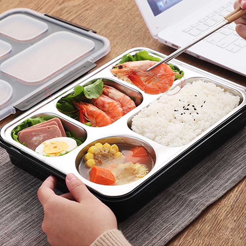 Rvs Lunchbox Voor Kid Verwarmd Lunchbox Keuken Accessoires Bento Box Maaltijd Prep Voedsel Container Opslag