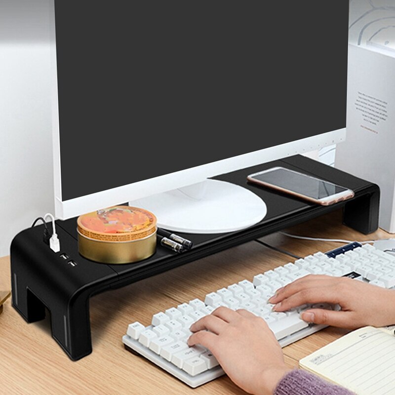 Desktop Monitor Stand Computer Raised Frame Folding Desktop Raised Frame Portable Charging Storage Stand For Computer