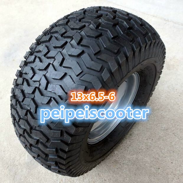 wide wheel hub tire 13x6.5-6 with tubeless tyre for Mower and scooter without motor phub-16a