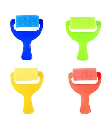 FAI DA TE Rullo di Vernice Pennello Manico In Plastica pennello Spugna Kid Art Star Craft Strumento di Pittura Precoce Educazione Giocattolo di Disegno Per I bambini regalo: Blu