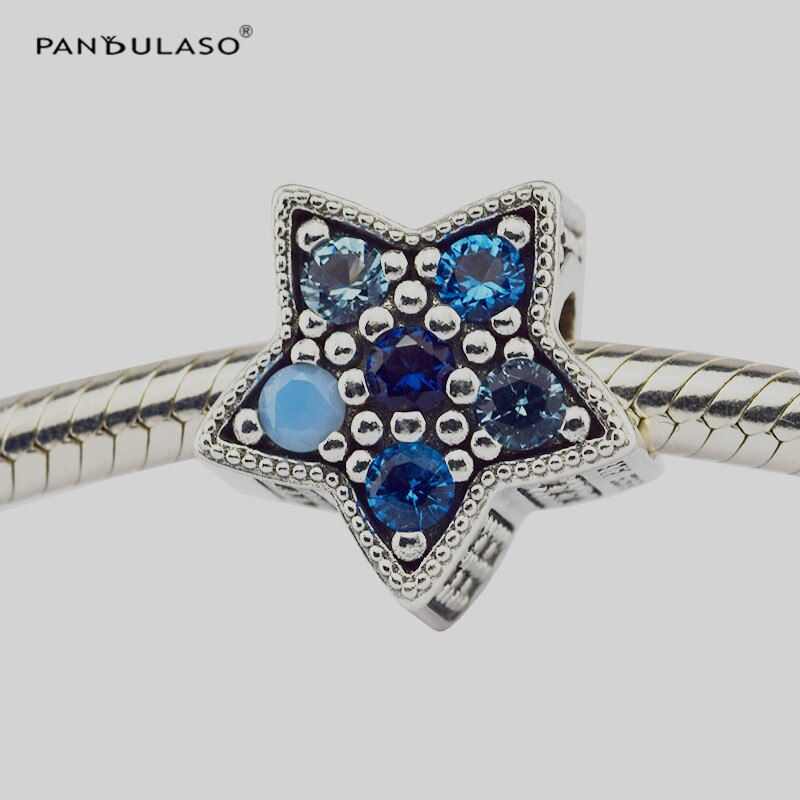 Estrela brilhante charme multi-colorido diy contas para fazer jóias mulher contas para original 925 prata pulseiras presente de natal