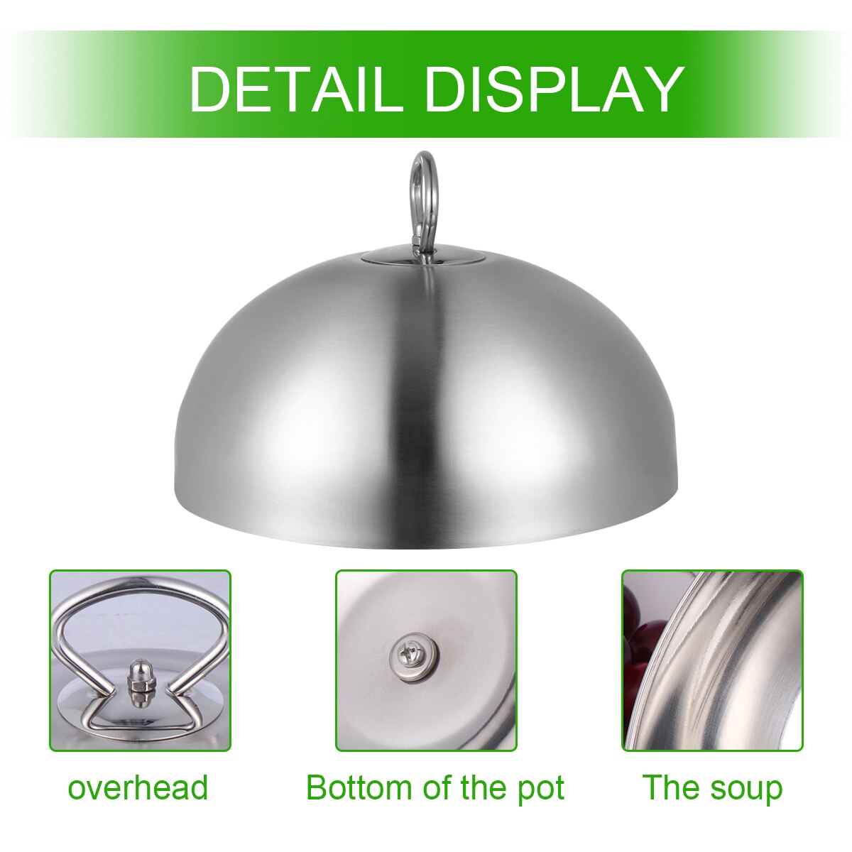 Stainless Steel Steak Cover Teppanyaki Dome Dish Lid Anti Oil Splashing Food Cover Cooking Tool for Restaurant Home