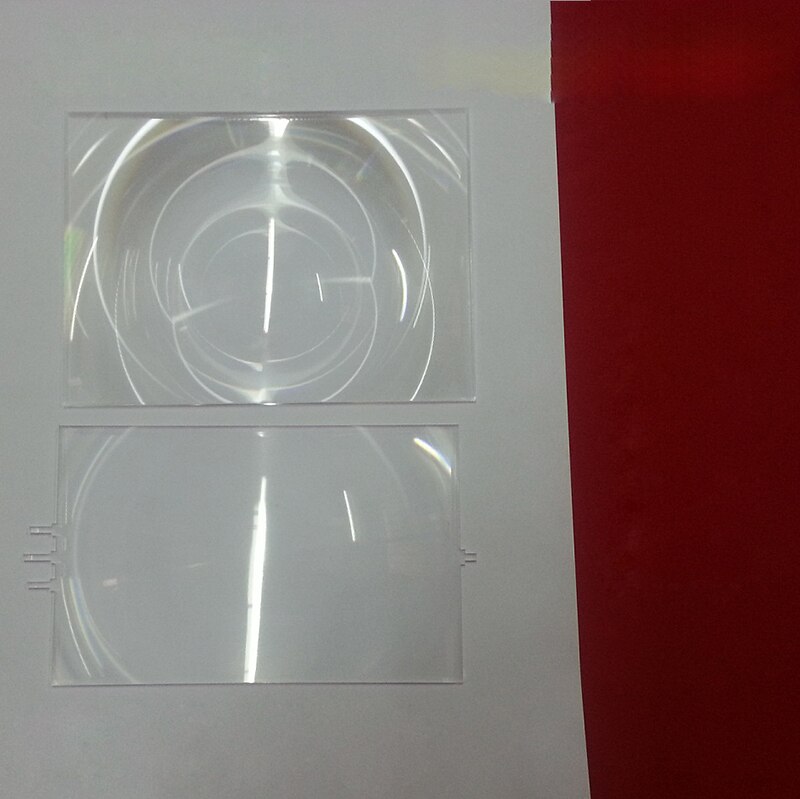 2pcs Plastic Projector Fresnel Lens Solar Focal Length 185mm 120mm for 5" 5.8" DIY Projector,Plane Magnifier 150x86mm 140x102mm