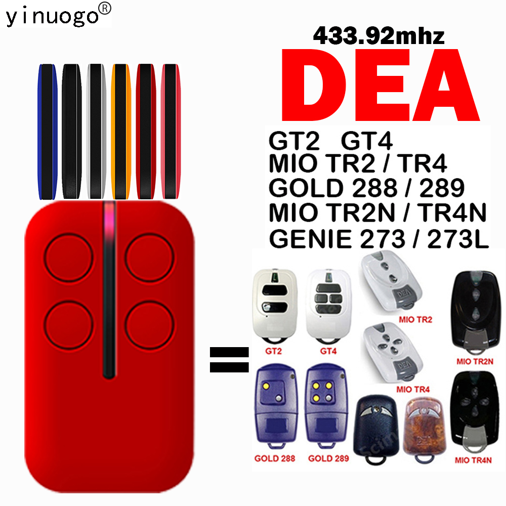 Télécommande DEA GT2 GT4 MIO TR2/TR4 GOLD 288/289 MIO TR2N/TR4N GENIE 273/273L ouvre-porte de Garage transmetteur sans fil 433mhz
