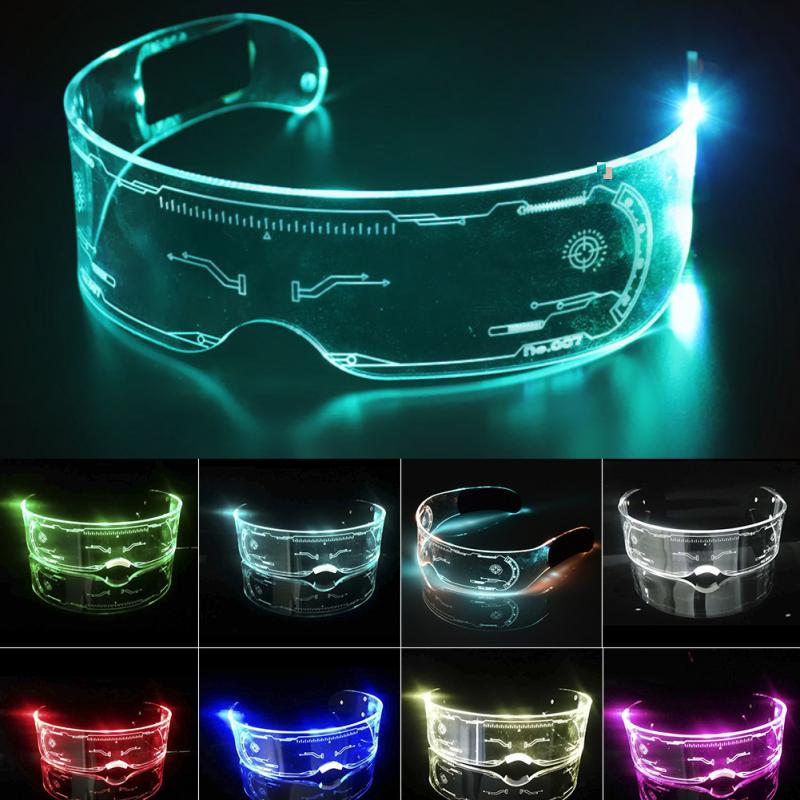 Colorful Luminous Glasses LED Glasses EL Wire Neon Party Light Up Glasses Rave Costume Party Decor DJ Sun Glasses Halloween