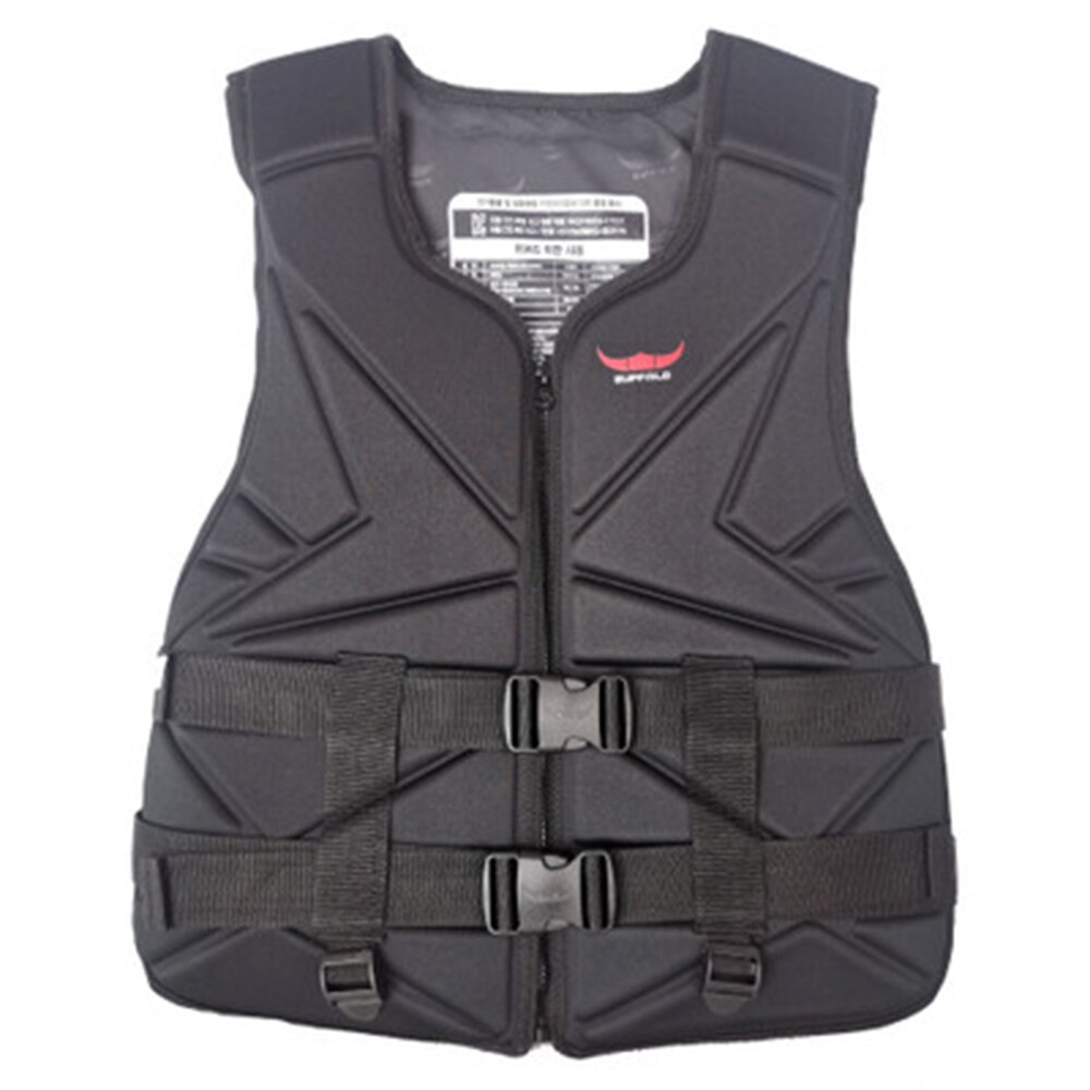 Kamizelka ratunkowa z neoprenu kamizelka wędkarska kombinezon wodny sport dla dorosłych dzieci kamizelka ratunkowa pływanie na łyżwach kurtka narciarska Rafting: Black / S (25-40KG)