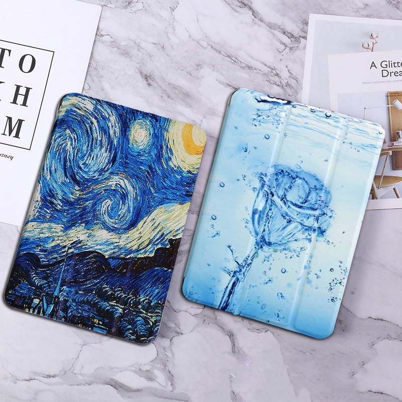 Dla ipad mini 5 4 3 2 1 etui malowane skórzane etui na tablet Mini5 Mini4 mini 1 2 3 powłoka ochronna odwróć stań Smart Cover