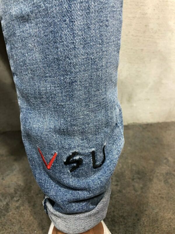 De los hombres de la es Ripped Skinny Jeans destruidos deshilachado Slim Fit pantalones de mezclilla Pantalones