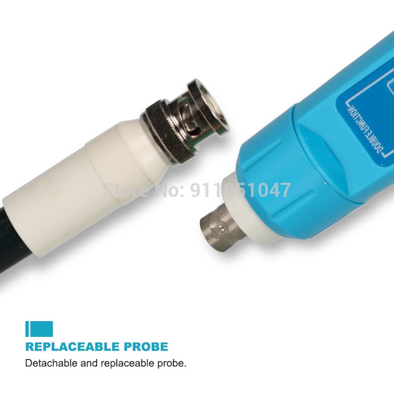 Digital Skin PH Meter Pen Type Acidimeter Automatic Calibration Backlight Display Replaceable BNC Probe 2 in 1 PH TEMP Tester