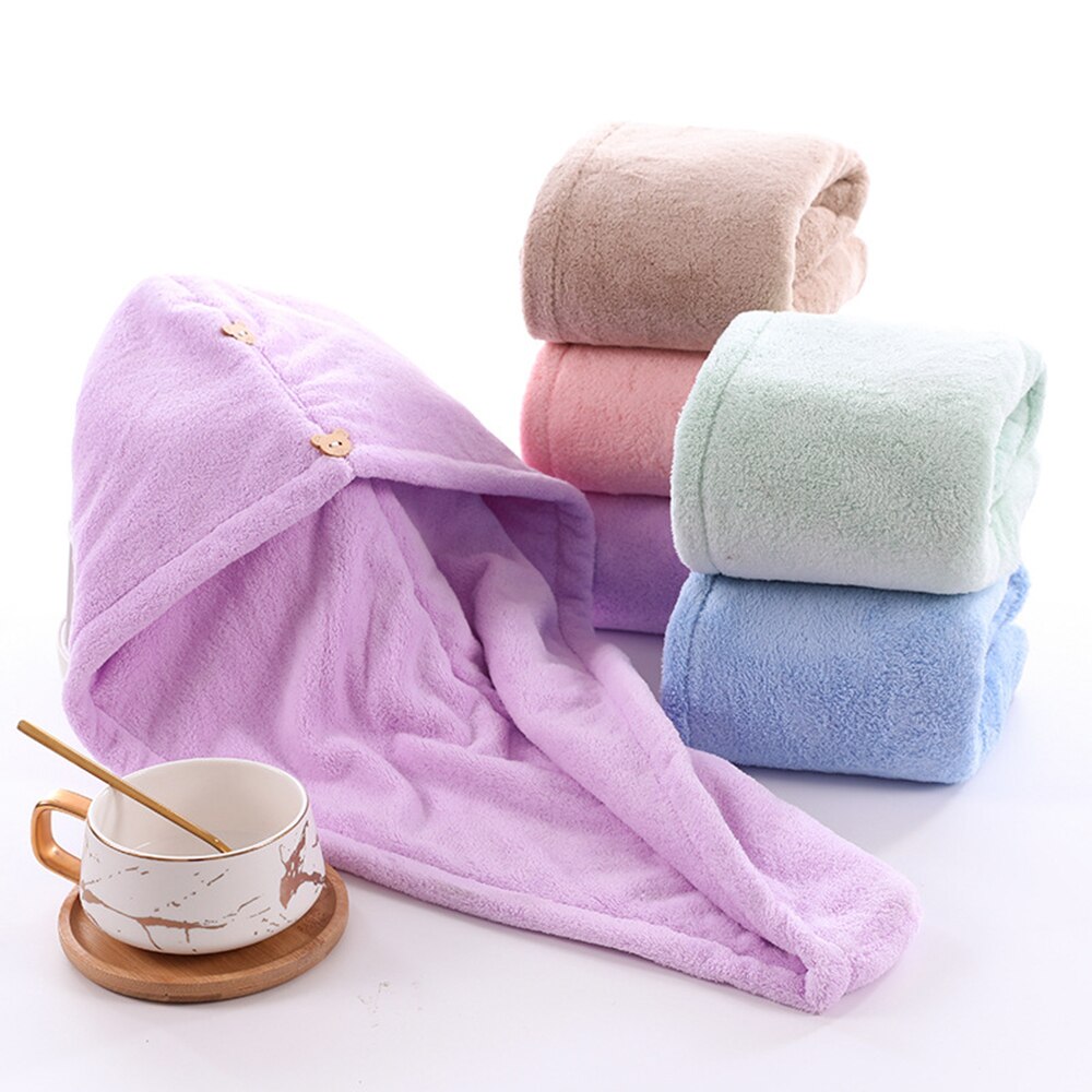 Towel Hair Drying Quick-Dry Bath Towel Microfiber Solid Soft Skin-Friendly Without Irritation Super Water Absorption Performance