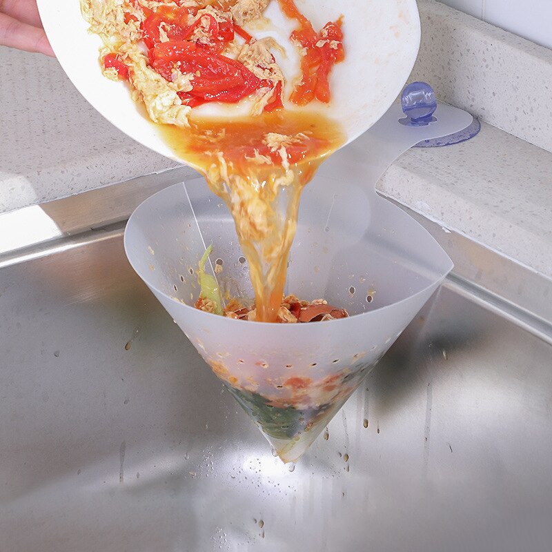 Sammenklappelig vask filter selvstændigt køkken anti-blokerende tragt vask dræn rester suppe sortering skrald mad filter kurv