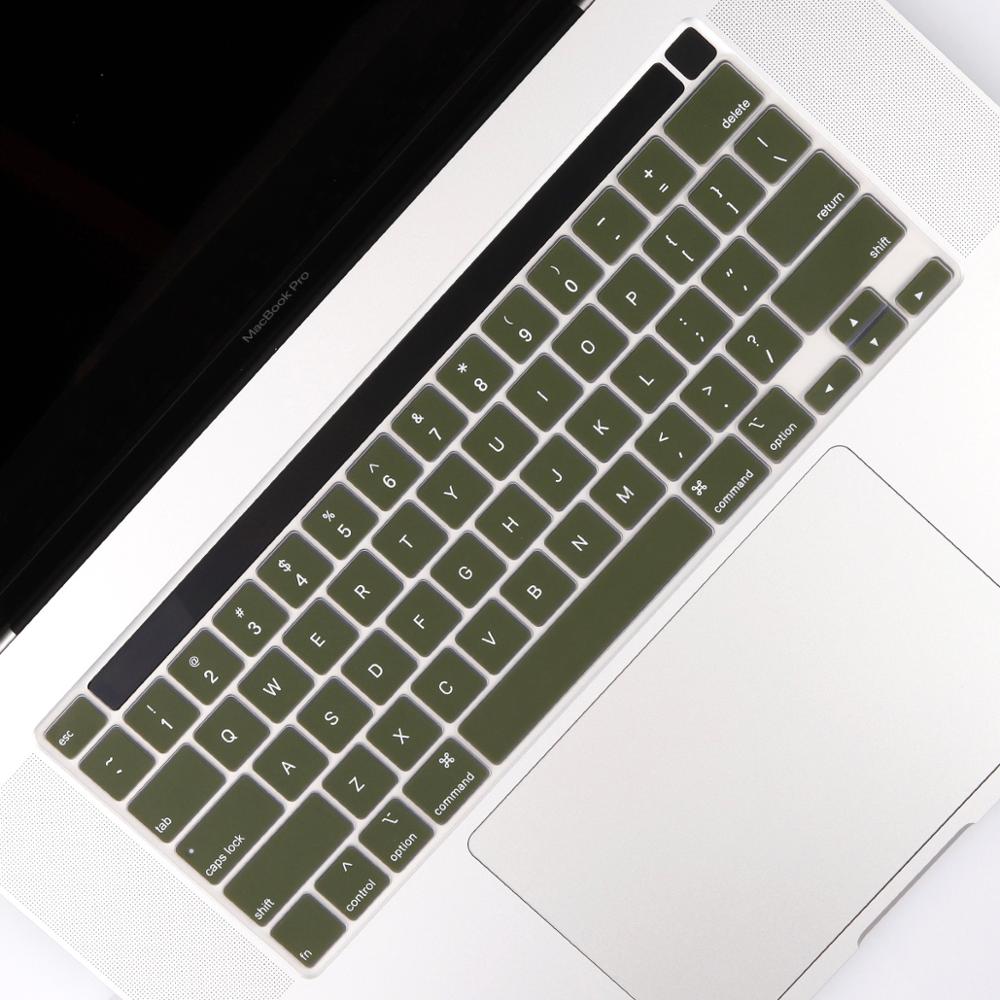 Gradient Farbe Tastatur Abdeckung für MacBook Profi 13 zoll Modell A2289 mit berühren Bar & berühren Ich würde Tastatur Haut Film Schutz: Armee Grün