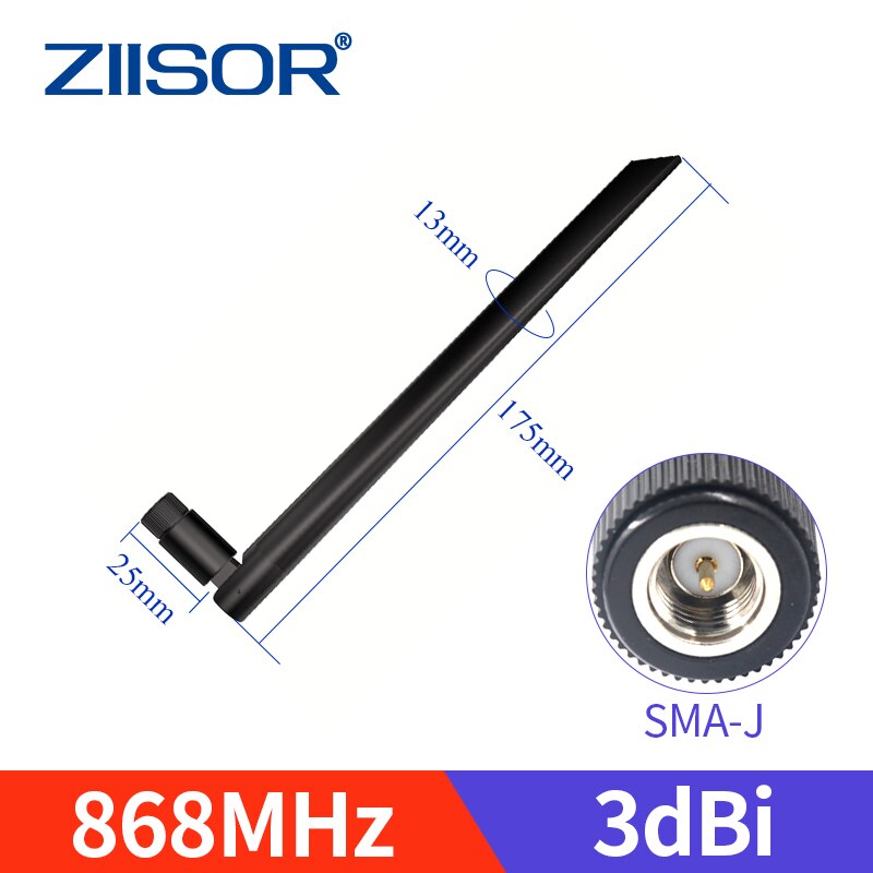 LoRa 868 MHz Antenna Omni 868M Lorawan Antennas for Communication Antennae SMA Male Foldable Mini Aerial High Gain 5dBi: TX868-JKD-20  SMA-J