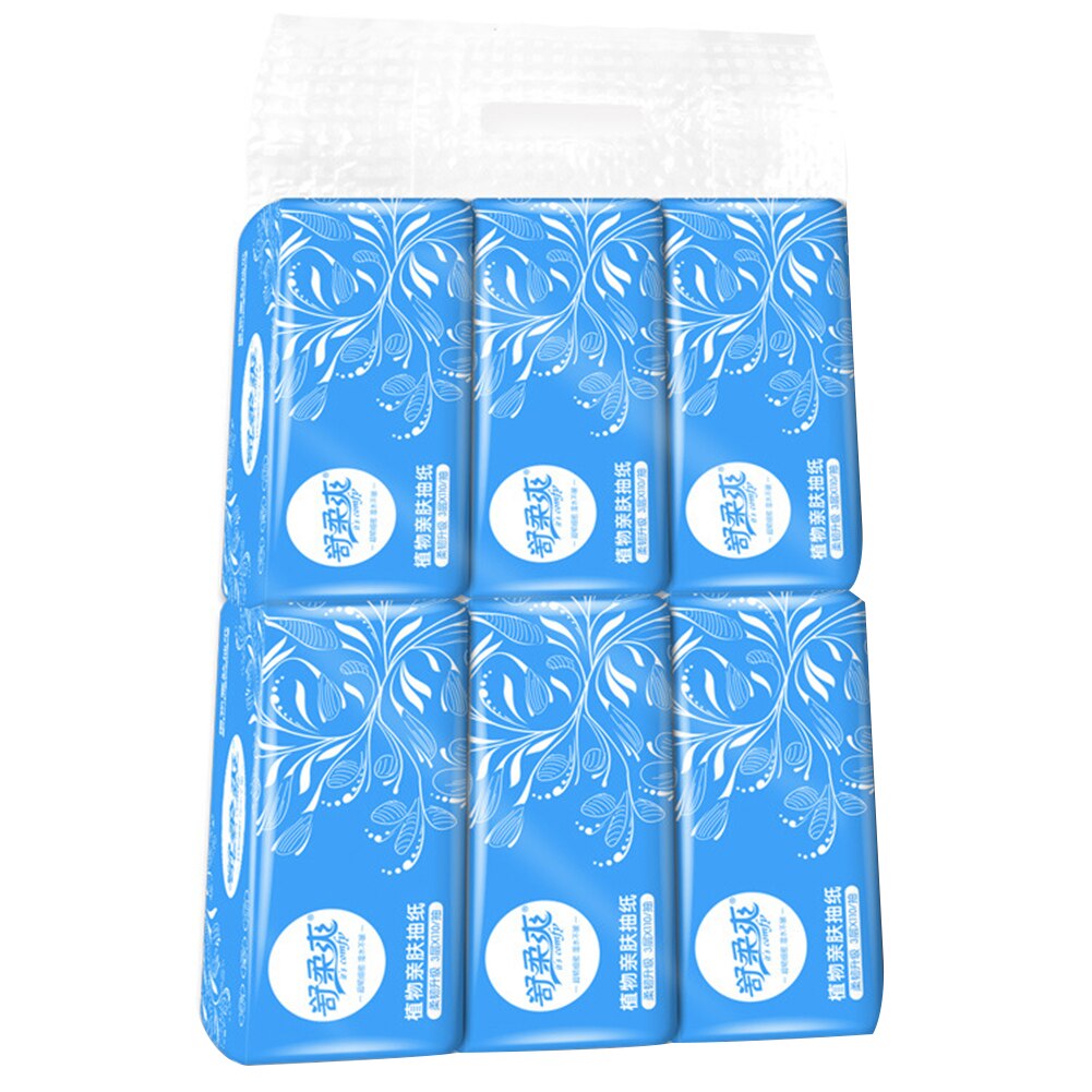 Household Kitchen Tissue Comfortable Soft Bathroom Toilet Paper Hotel Home Toilet Tissue: 6 packs