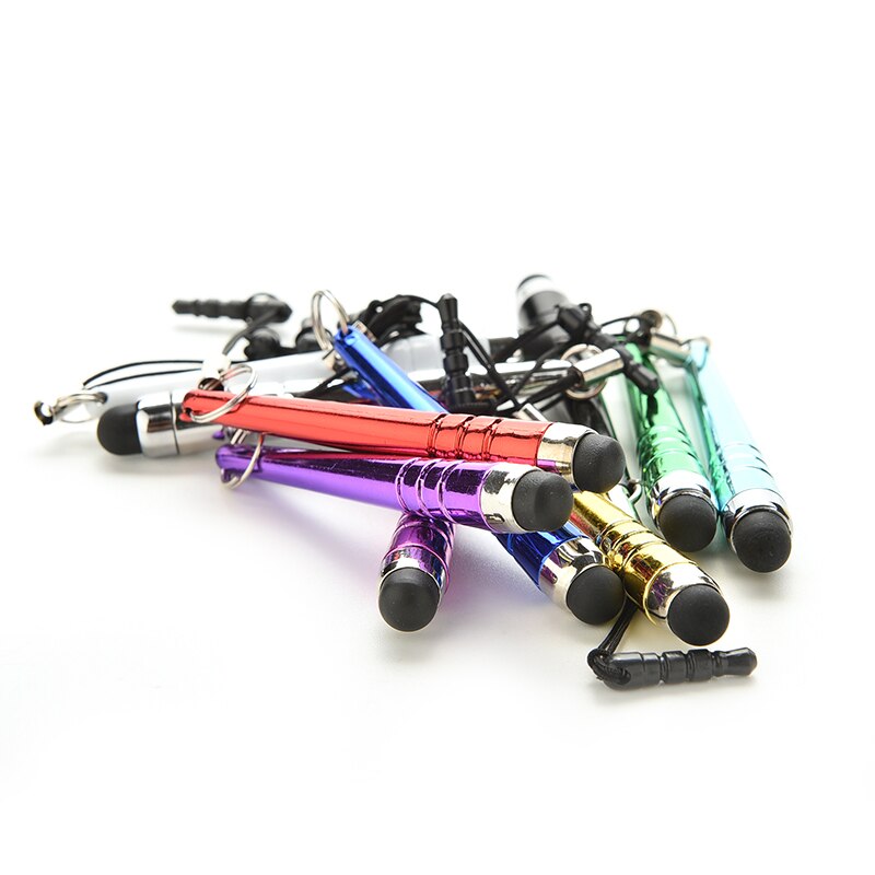 10Pcs/lot Universal Capacitive Screen Touch Pen Stylus for Smart PC Laptop Tablets Pens with Dust Plugs Touch Screen Stylus Pens