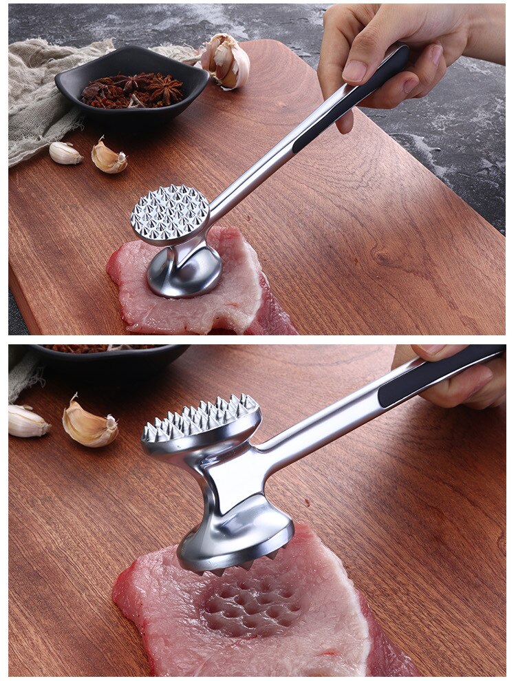 Zinc Alloy Meat Hammer Loose Meat Hammer Pork Chop Steak Hammer Pork Floss Tender Meat Hammer Kitchen Tools