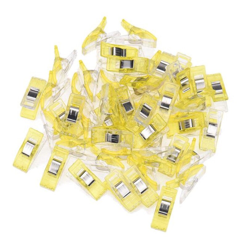 Plastic Clips Clamps Pack 50 PCS Clear Sewing Craft Quilt Binding Plastic Clips Clamps Pack пластиковые зажими D2: E