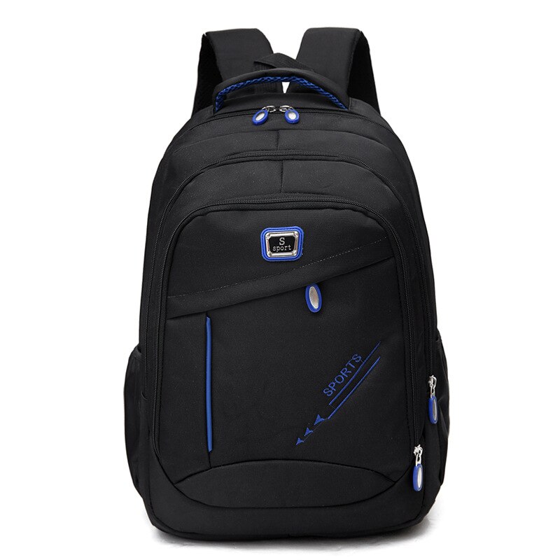 Multi-schichten oxford rucksack schule student tasche jugend rucksack für frauen schul: Black and blue