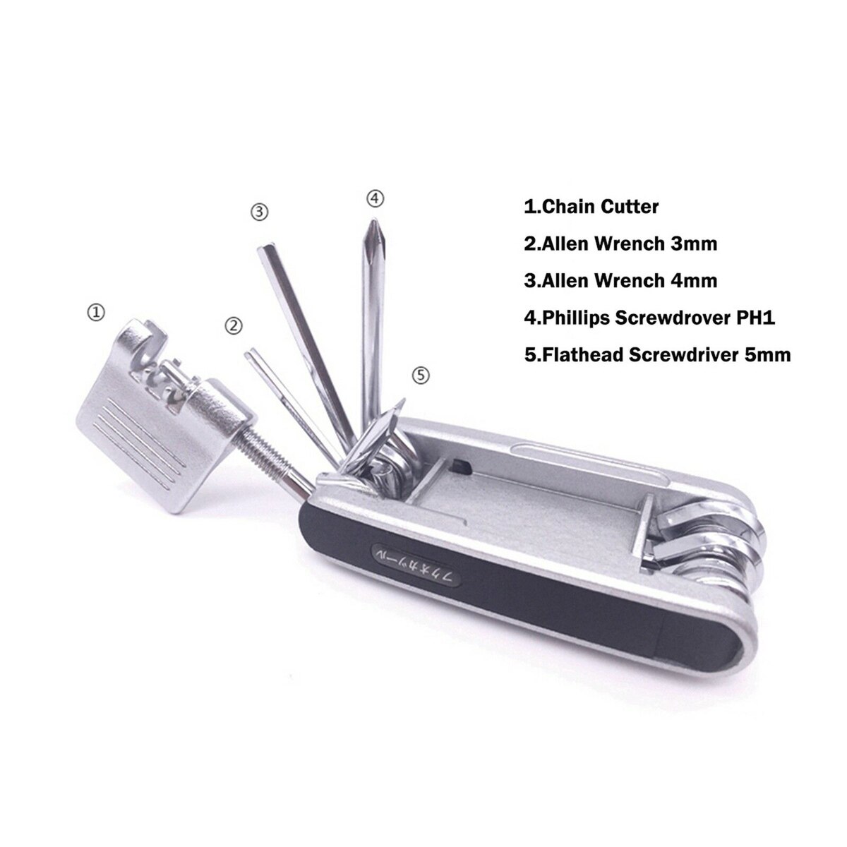 Kit D'outils De Réparation Pour Vélo 16 En 1 - Outil Multifonction Professionnel Pliable Noir 90018422
