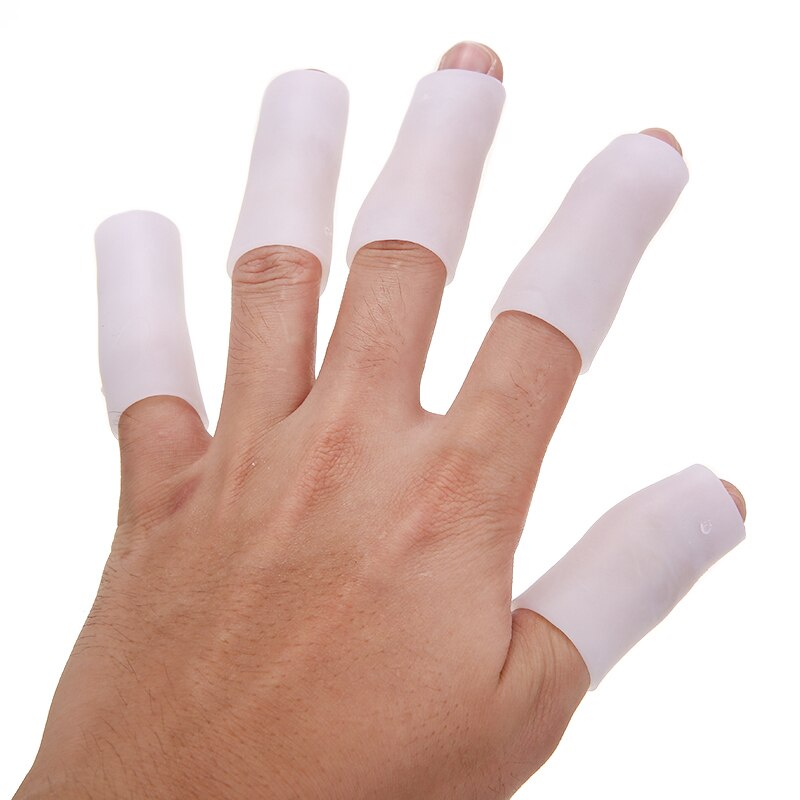 5 pares de Gel de silicona para dedos, Protector de tubo para dedos, mangas para el dedo del pie para alivio del dolor de fricción, herramientas para el cuidado de los pies