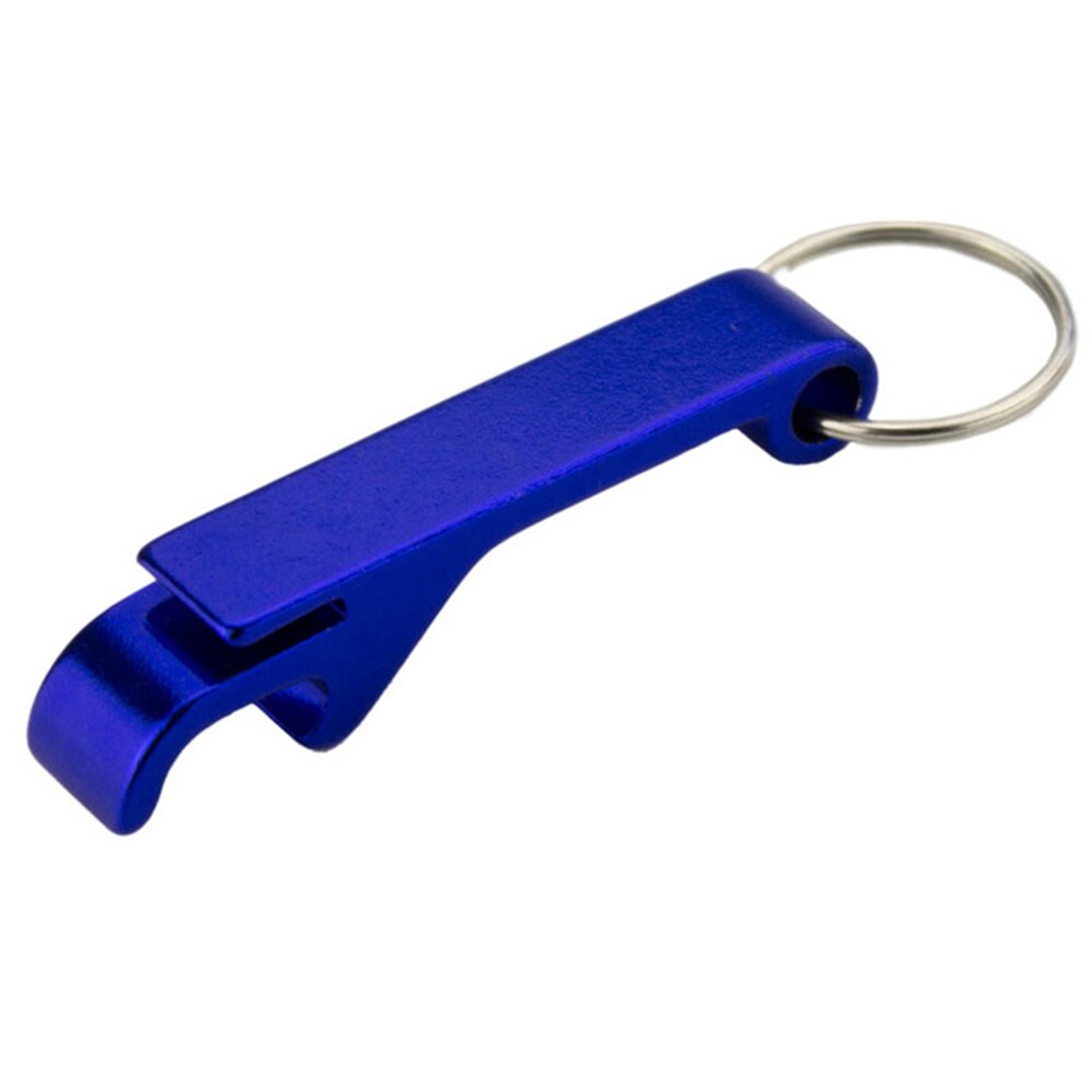 Urijk Draagbare 4 In 1 Flesopener Sleutelhanger Keten Mini Bier Flesopener Aluminium Keuken Sleutelhanger Metalen Bier bar Tool: Blue