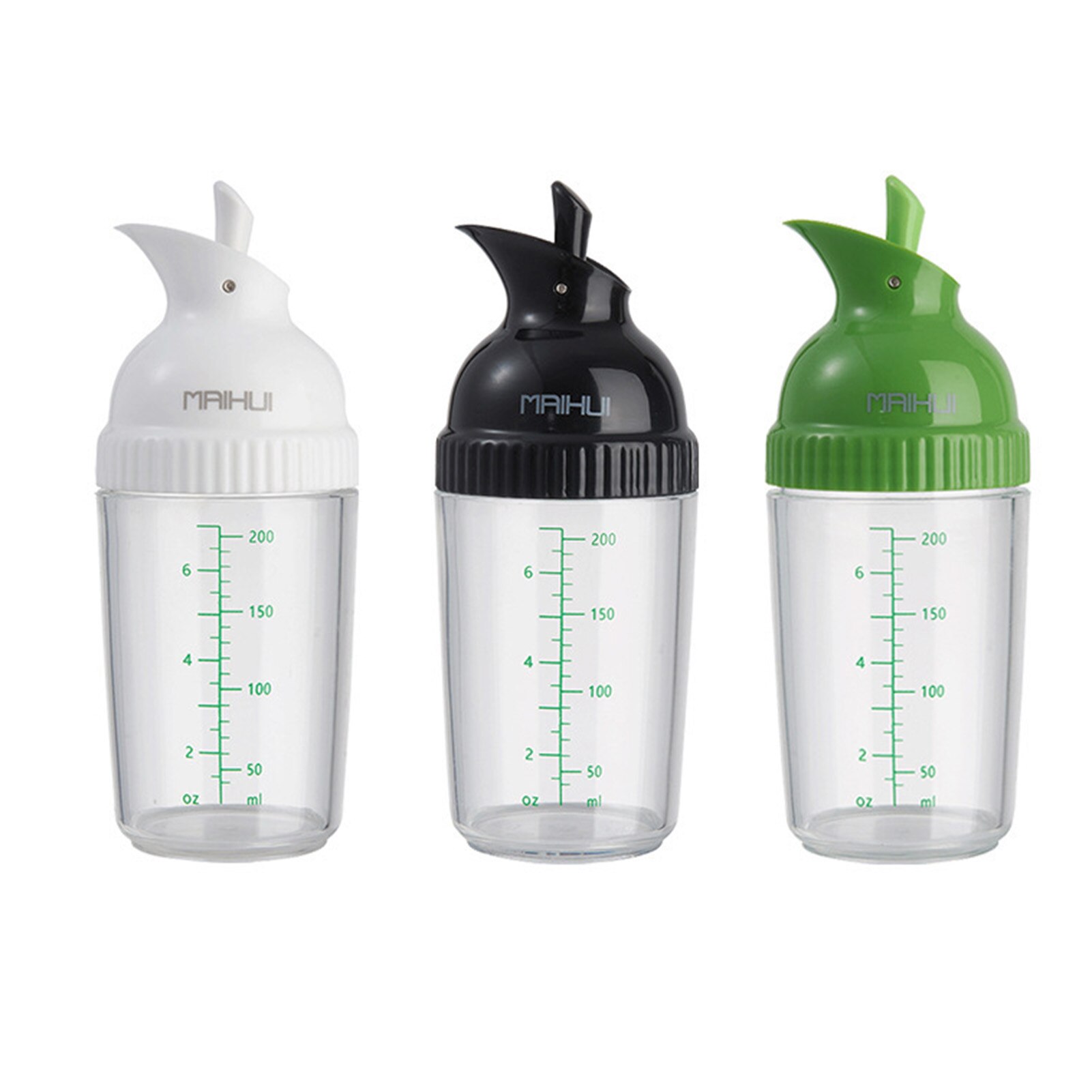 Salad Dressing Shaker Olive Oil Dispenser Bottle With Scale Transparent Kitchen Sealed Leakproof Soy Sauce Pot Sauce Container