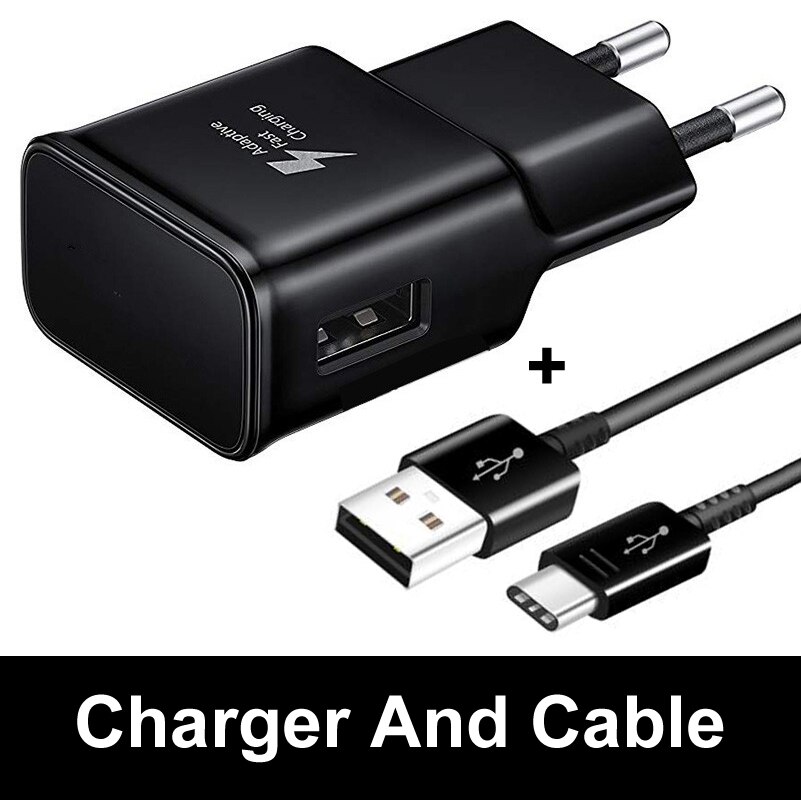 Schnelle Ladegerät Mit USB Typ C Kabel Für Samsung Galaxis M10 M20 M21 M31 M30 M31S M40S M60S M80S M01 s20 S10 S9 S8 Zauberstab Ladung: Ladegerät Kabel Schwarz