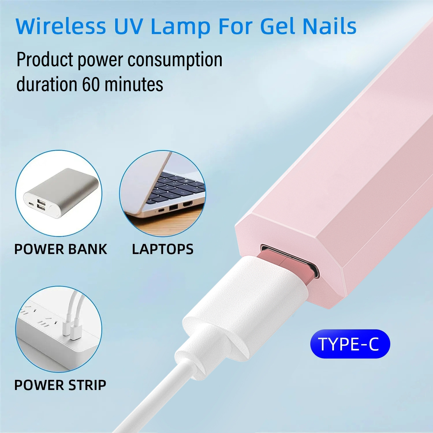 LINMANDA Mini lámpara UV para uñas de Gel, luz UV portátil para uñas, lámpara LED para uñas, secador de uñas de 3W para curado de esmalte de uñas en Gel