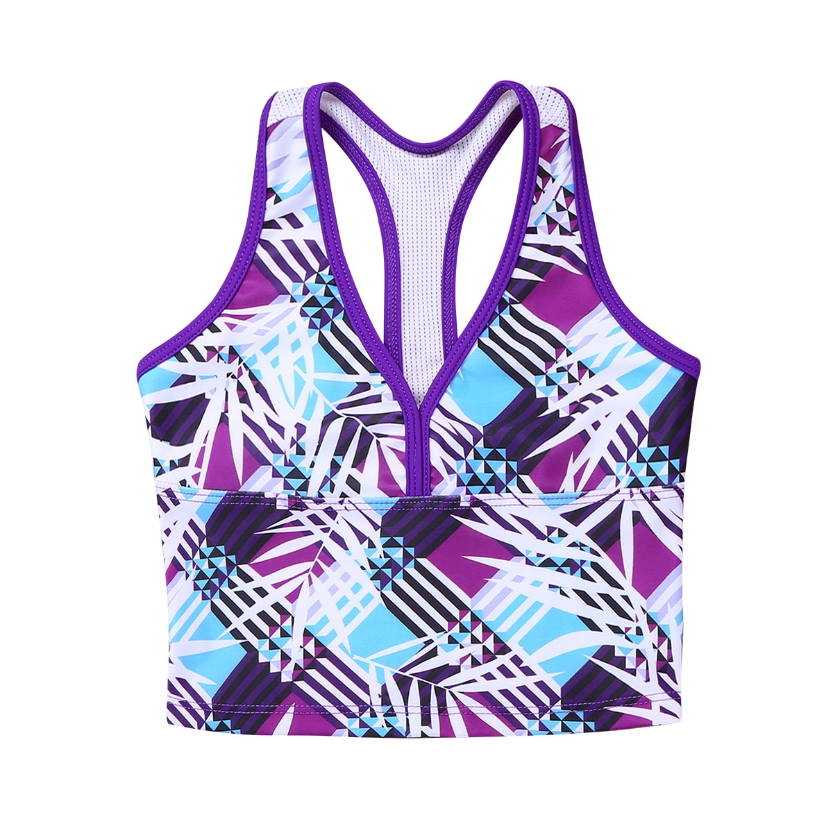 FEESHOW Meisjes Surfen Kinderen Tankini Digital Print Badpak Badpak Badmode Top met Bodem Rok Set Tiener Meisjes Kleding