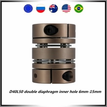 Motor Coupler High torque LD2-B-D40L50 double diaphragm inner hole 6mm-15mm coupling disc elastic torsionally flexible coupling