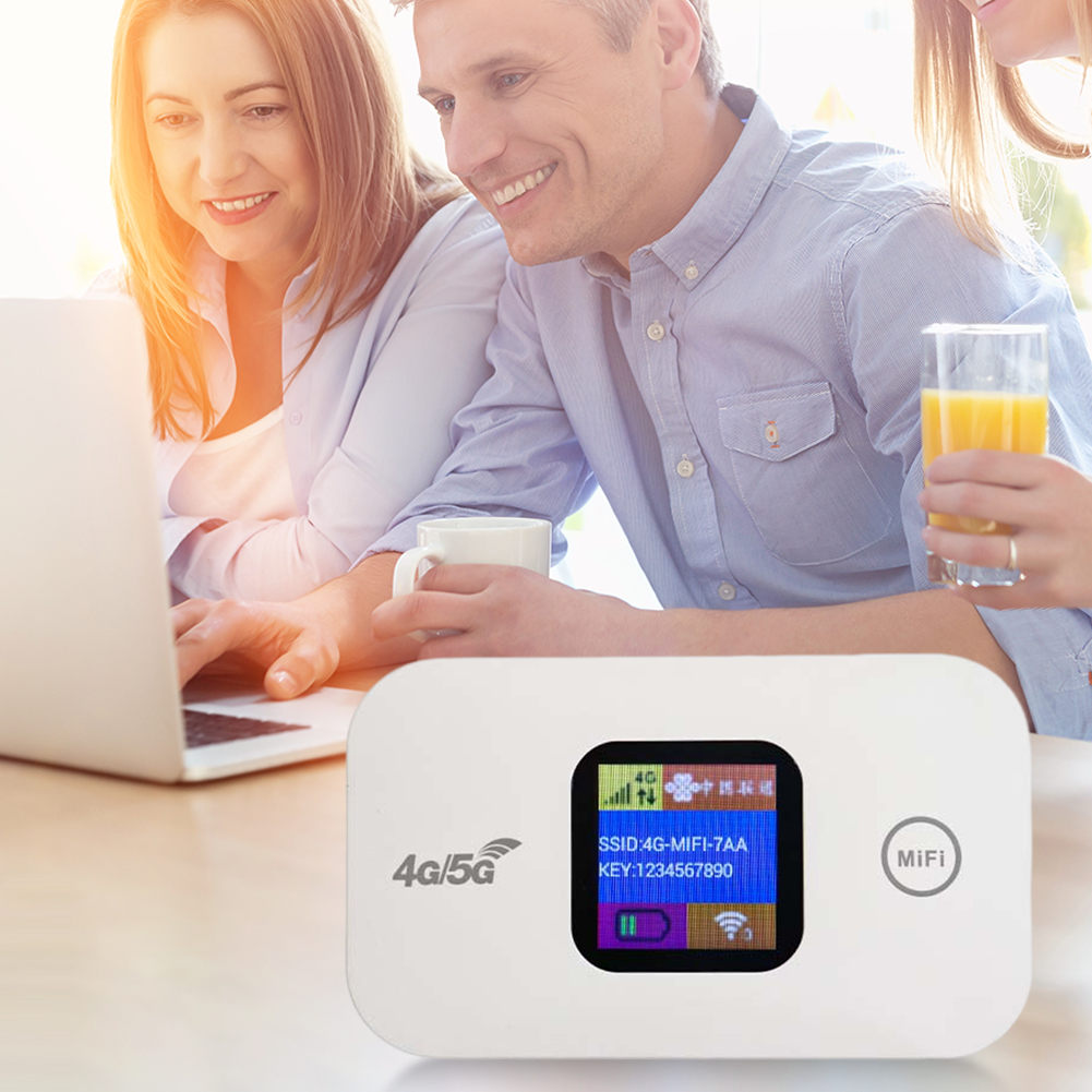 Router wi-fi 4g lte, gniazdo karty sim 150 mb/s, urządzenie z punktem dostępu wi-fi, kieszonkowy router mobilny, modem, przenośna sieć, router wi-fi