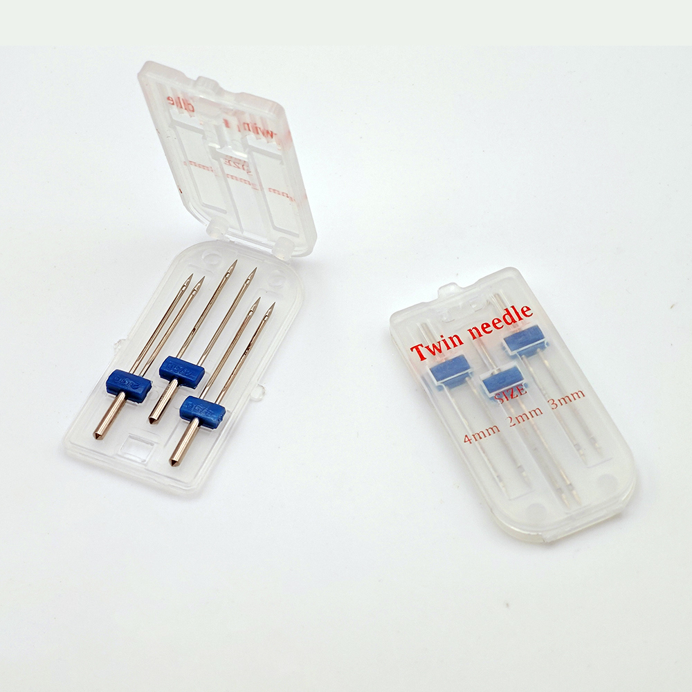 3 sztuk/zestaw podwójne igły rozmiar 2/3/4mm i pomarszczone 9 rowków stopka robić szycia wielofunkcyjne akcesoria robić maszyn robić szycia