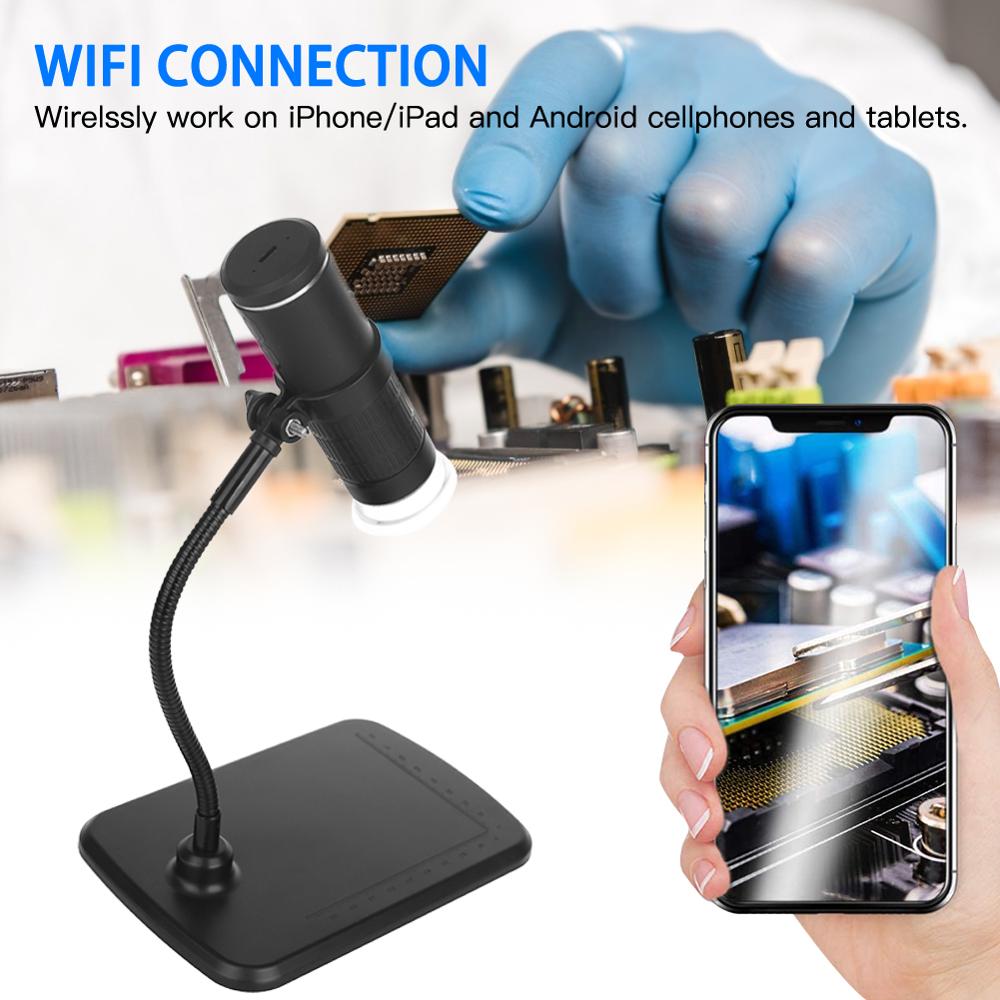 1000X Digitale Microscoop Hd Usb Wifi Microscoop Mobiele Telefoon Microscoop Camera Voor Smartphone Pcb Inspectie Gereedschap 1080P Led