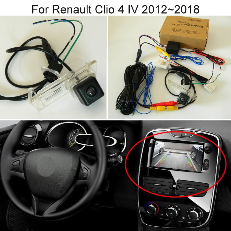 Yeshibation Auto Reverse Backup Camera Sets Voor Renault Clio 4 IV ~ Sluit Originele Fabriek Scherm Compatibel