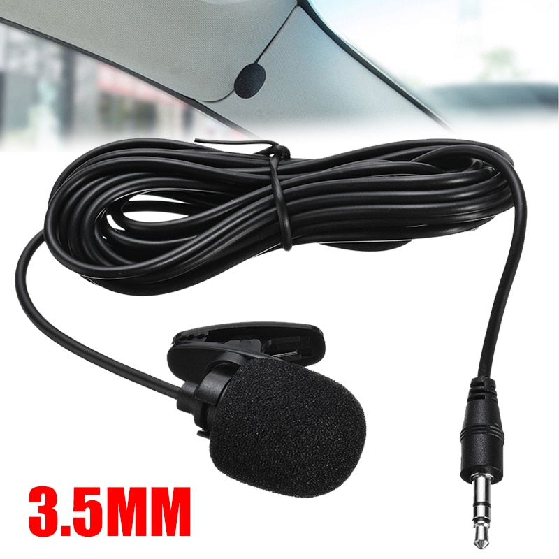 3.5 Mm Auto Clip Externe Microfoon Voor Bluetooth Stereo Gps Dvd MP5 Radio