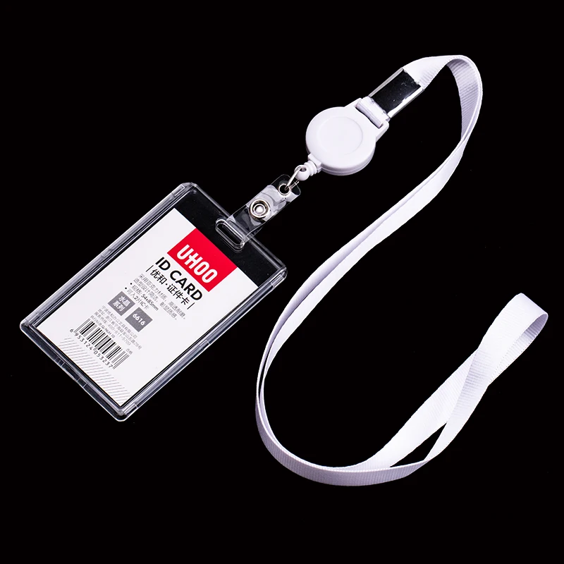 Etiqueta de identificación Horizontal Vertical de plástico duro transparente, acceso a tarjeta de trabajo de empleado, funda, funda, soporte para insignia: Morado
