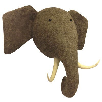Ins Nordic Animals Head decorazione murale feltro fatto a mano teste di animali appeso a parete giocattoli di peluche Baby Boy Room Kids Girl Room Decor: elephant