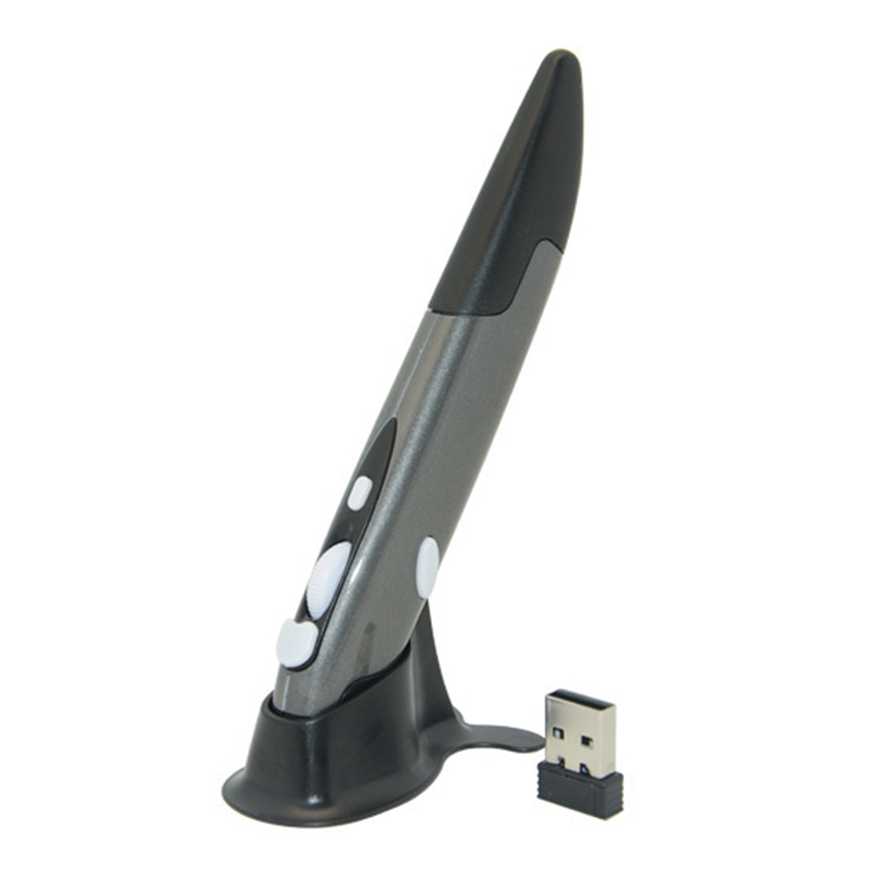 2.4G Wireless Mouse Pen Personality Vertical Pen-Shaped Stylus Battery Mouse Suitable For PC And Laptop Mice: Blue