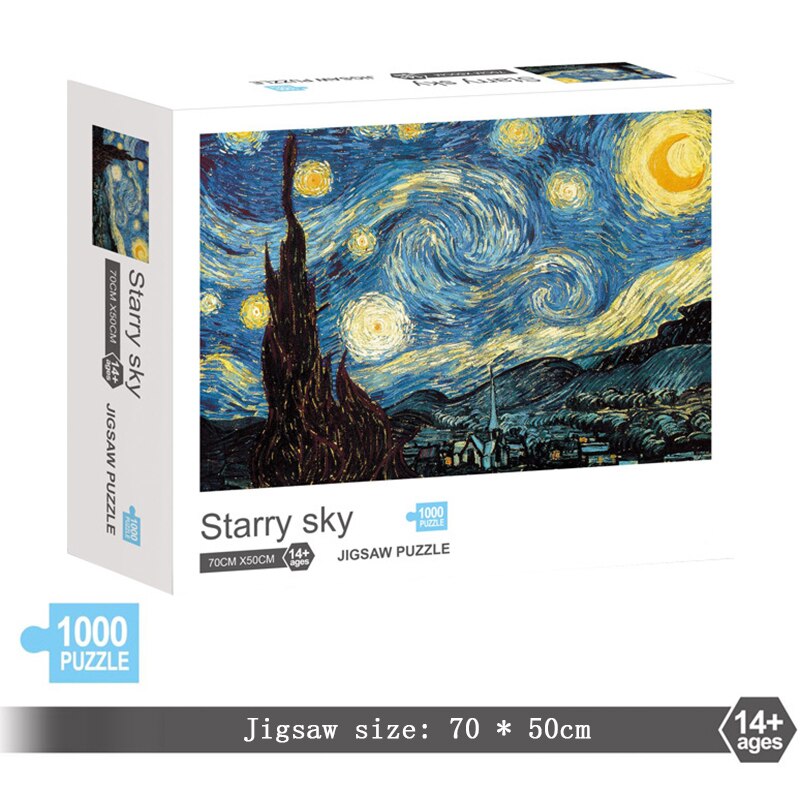 Jigsaw Puzzles 1000 Pieces Puzzle Game Paper Assembling Puzzles For Adults Puzzle Toys Kids Children Educational Toys: starry sky