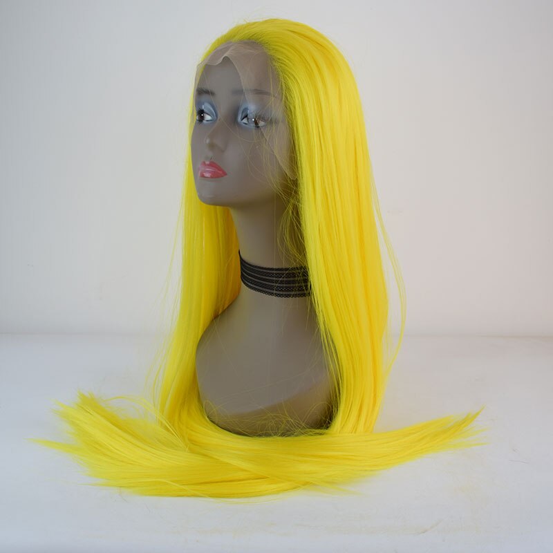 Bombshell Gele Kleur Zijdeachtige Rechte Synthetis... Grandado