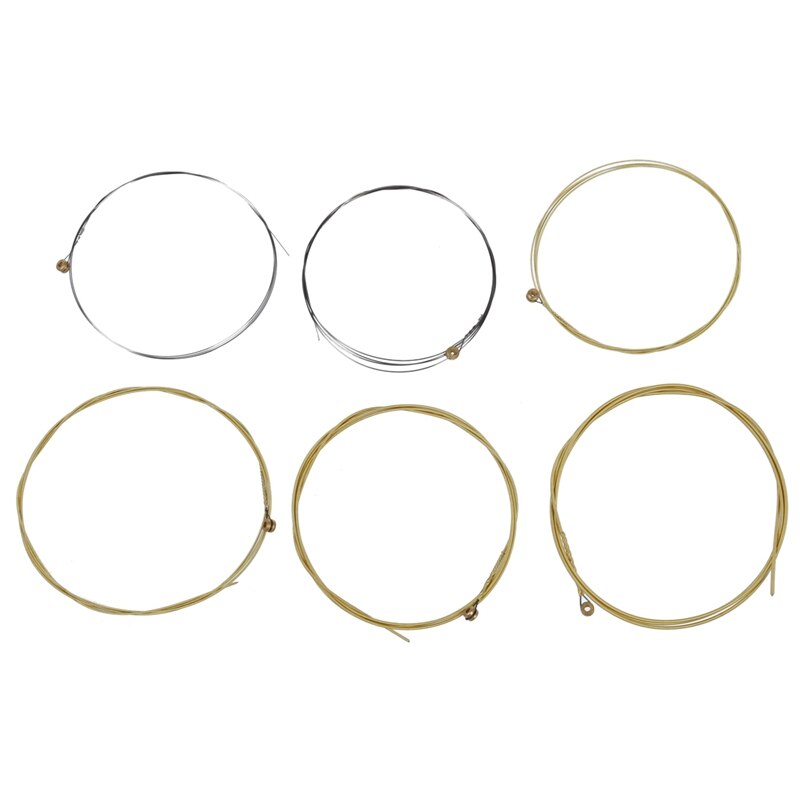 Set 6 Metal Strings for Acoustic Guitar 1 Meter 1M: Default Title