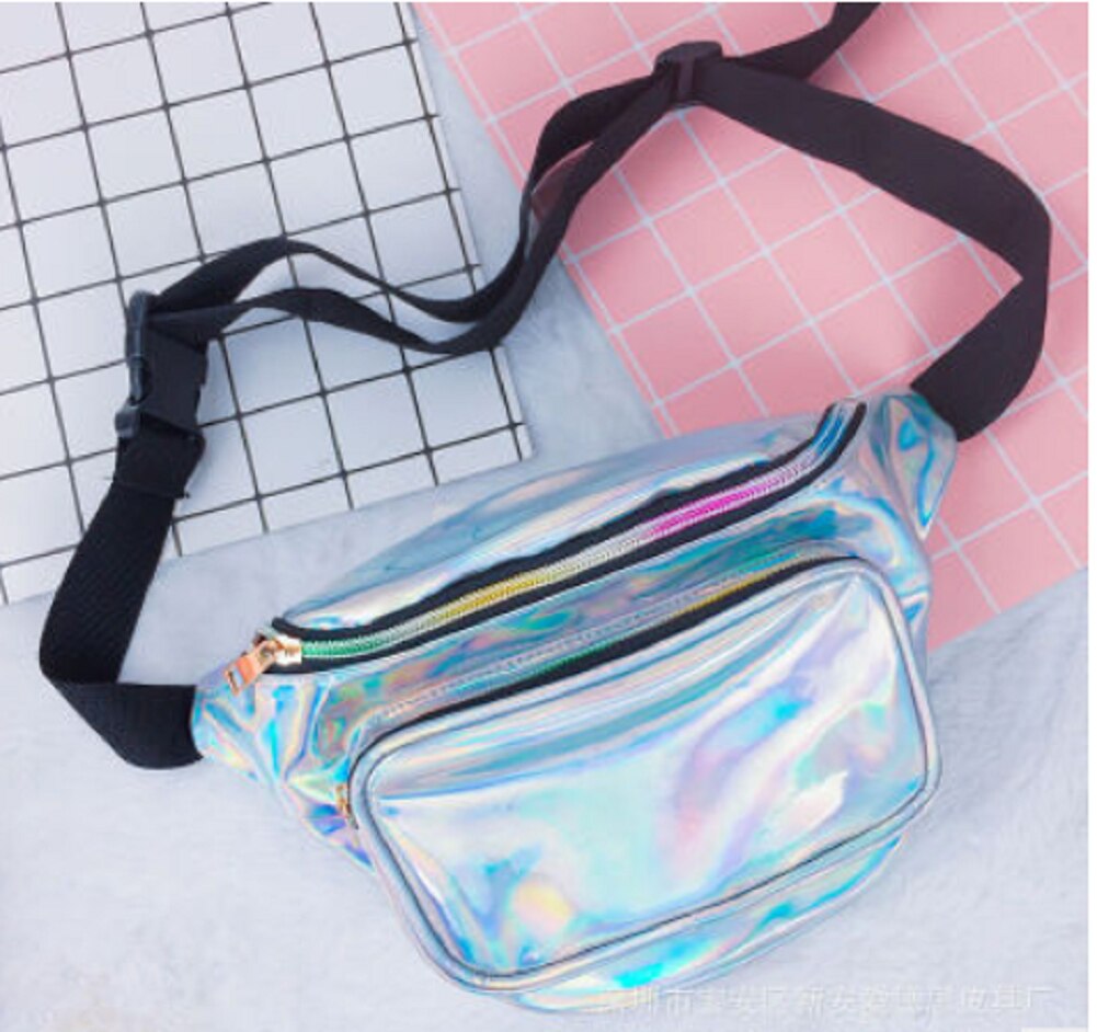 Omkeerbare pailletten glitter heuptas heuptas heuptasje handtas portemonnee reisorganizer: B