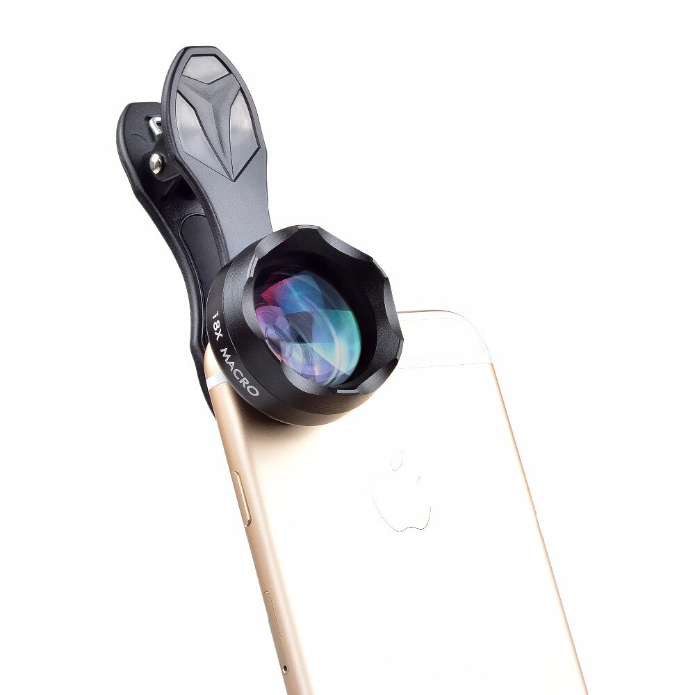 APEXEL Universal Clip on HD 18X Macro Lens Photography Mobile Phone Lens micro lentes For iPhone Lens mobile phone