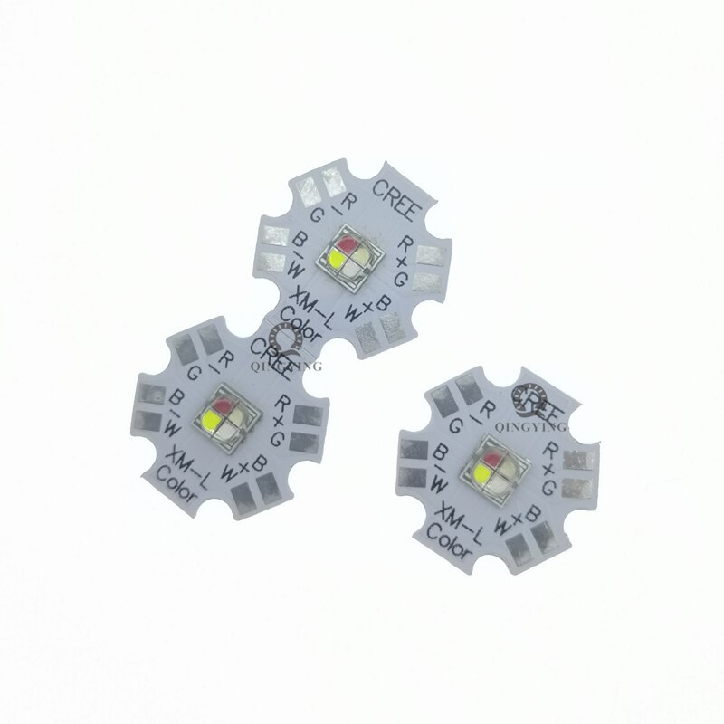 5Pcs 10W Cree Xlamp Xm-L Xml Rgbw Rgb Wit Of Rgb Warm Witte Kleur High Power Led Emitter 4 Chip Met 20Mm Ster Pcb Heatsink