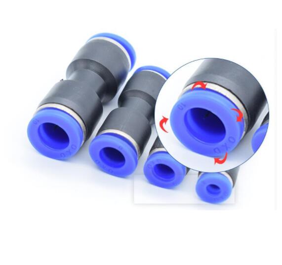 PU12 100 pièces pneumatiques 12mm à 12mm raccords enfichables droits
