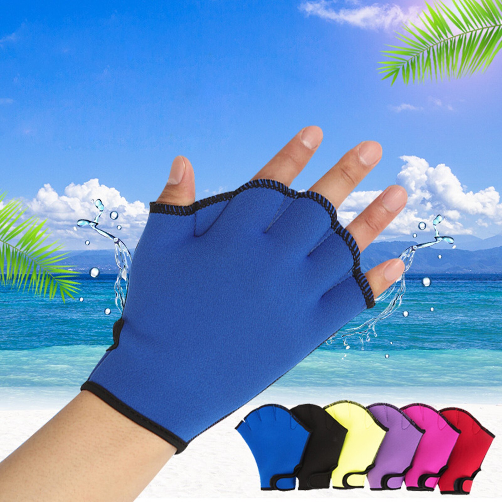 Zwemvliezen Zwemmen Handschoenen Aquatic Traning Peddels Water Weerstand Duiken Hand Peddels Voor Zwemmen Duiken Training Handschoenen