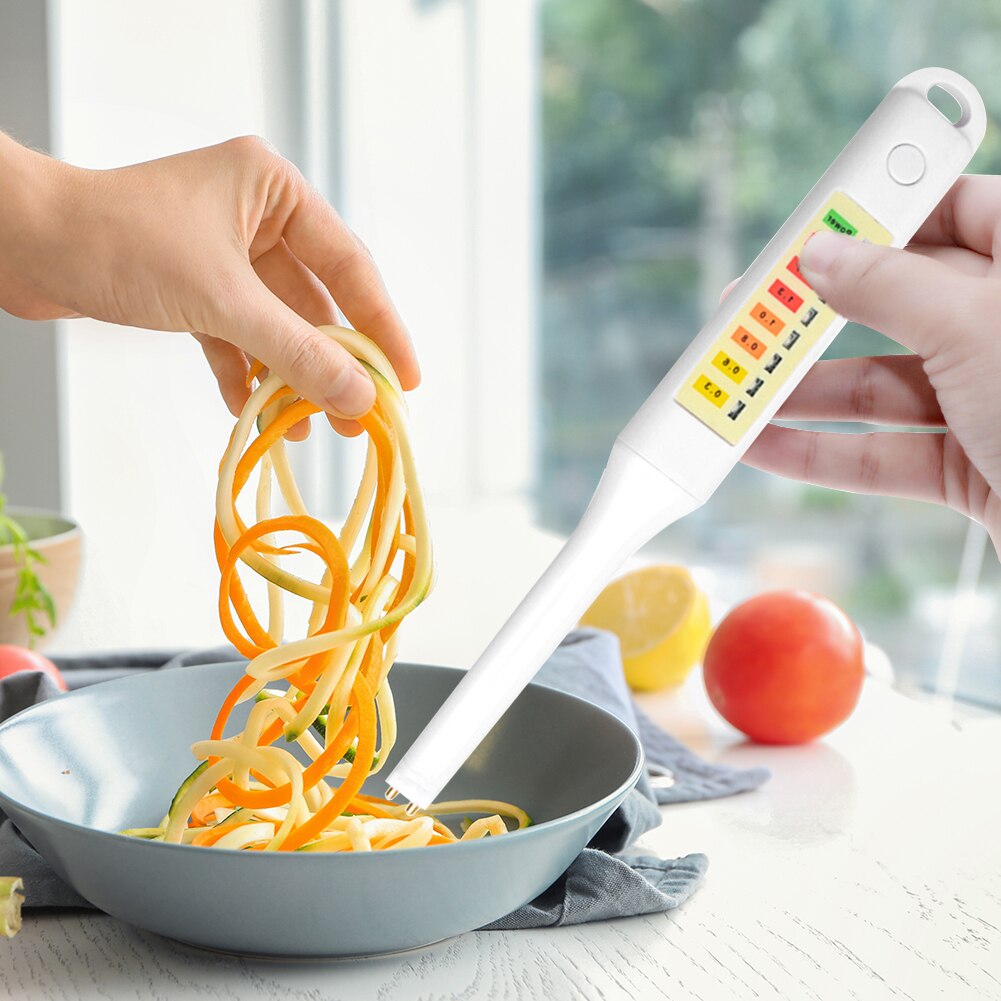 Electronic Food Salinity Tester Pen LED Indicator Food Salt Analyzer Detector Soup Salinometer Concentration Meter for Kitchen