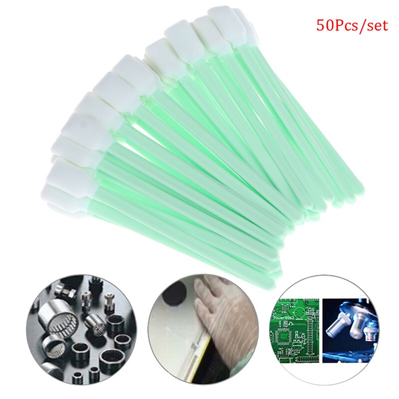 50pcs Sponge Cleaning Swaps Buds Foam Antistatic Sponge Sticks Swabs Solvent circuit boards